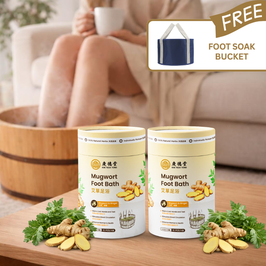 Mugwort (艾草) Foot Bath 20-pc + Free Foot Soak Bucket Bundle