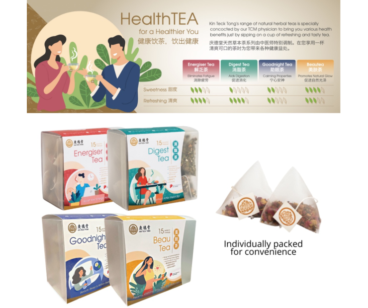 Natural Health Tea Gift Set (4 Boxes x 15's)