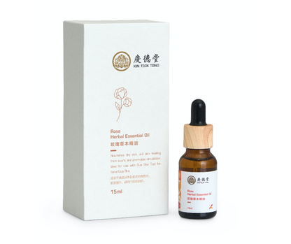 Rose Herbal Essential Oil + Rose Gua Sha Tool